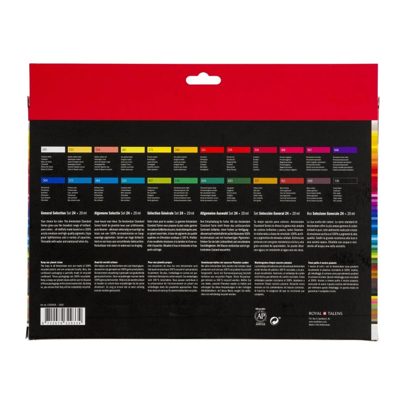 Amsterdam : Standart Akrilik Boya Seti : General Selection : 24 Renk x 20 ml