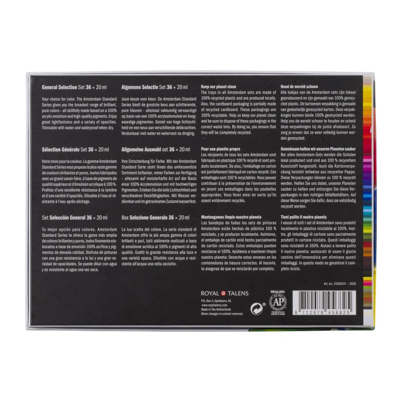 Amsterdam : Standart Akrilik Boya Seti : General Selection : 36 Renk x 20 ml