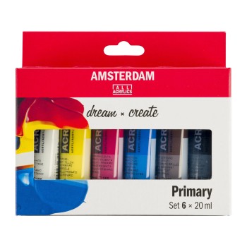 Amsterdam : Standart Akrilik Boya Seti : Primary Set : 6 Renk x 20 ml