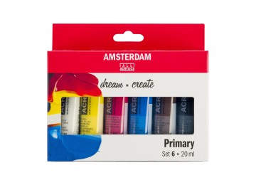 Amsterdam : Standart Akrilik Boya Seti : Primary Set : 6 Renk x 20 ml
