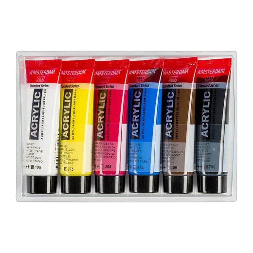 Amsterdam : Standart Akrilik Boya Seti : Primary Set : 6 Renk x 20 ml