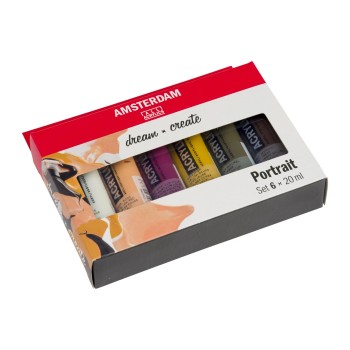 Amsterdam : Standart Akrilik Boya Seti : Portrait Set : 6 Renk x 20 ml