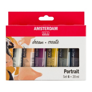 Amsterdam : Standart Akrilik Boya Seti : Portrait Set : 6 Renk x 20 ml