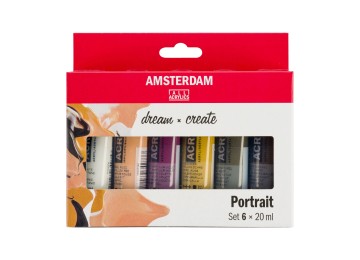 Amsterdam : Standart Akrilik Boya Seti : Portrait Set : 6 Renk x 20 ml