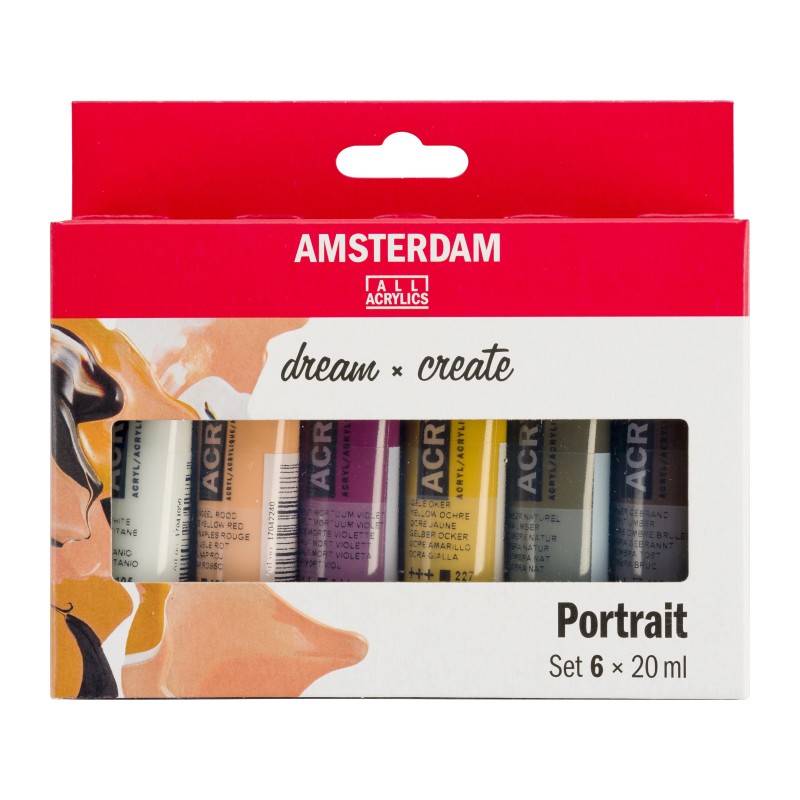 Amsterdam : Standart Akrilik Boya Seti : Portrait Set : 6 Renk x 20 ml
