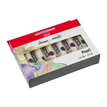 Amsterdam : Standart Akrilik Boya Seti : Pearlescent Set : 6 Renk x 20 ml