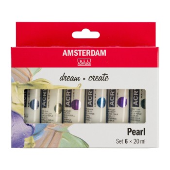 Amsterdam : Standart Akrilik Boya Seti : Pearlescent Set : 6 Renk x 20 ml