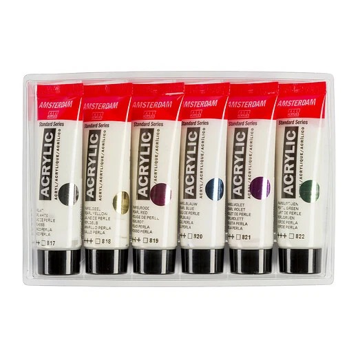 Amsterdam : Standart Akrilik Boya Seti : Pearlescent Set : 6 Renk x 20 ml