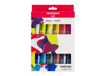 Amsterdam : Standart Akrilik Boya Seti : Landscape Set : 12 Renk x 20 ml