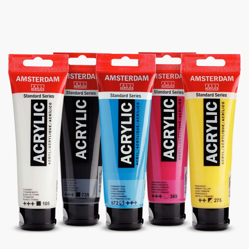 Amsterdam : Standart Akrilik Boya Seti : Primary Set : 5 Renk x 120 ml