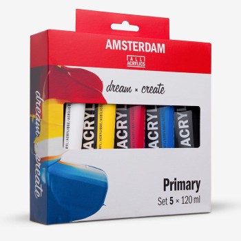 Amsterdam : Standart Akrilik Boya Seti : Primary Set : 5 Renk x 120 ml