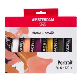 Amsterdam : Standart Akrilik Boya Seti : Portrait Set : 6 Renk x 120 ml