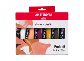 Amsterdam : Standart Akrilik Boya Seti : Portrait Set : 6 Renk x 120 ml