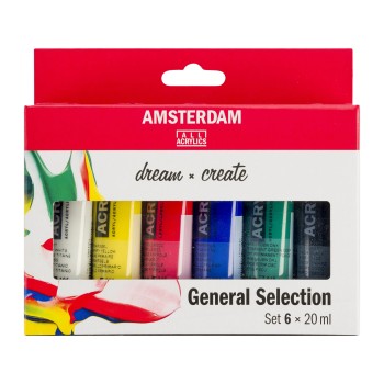 Amsterdam : Standart Akrilik Boya Seti : General Selection : 6 Renk x 20 ml