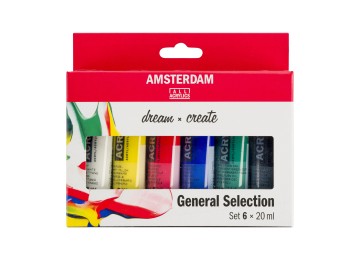 Amsterdam : Standart Akrilik Boya Seti : General Selection : 6 Renk x 20 ml
