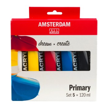 Amsterdam : Standart Akrilik Boya Seti : Primary Set : 5 Renk x 120 ml