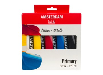Amsterdam : Standart Akrilik Boya Seti : Primary Set : 5 Renk x 120 ml