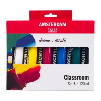 Amsterdam : Standart Akrilik Boya Seti : Clasroom Set : 6 Renk x 120 ml