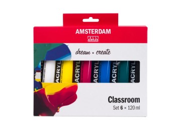 Amsterdam : Standart Akrilik Boya Seti : Clasroom Set : 6 Renk x 120 ml