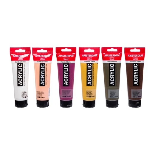 Amsterdam : Standart Akrilik Boya Seti : Portrait Set : 6 Renk x 120 ml