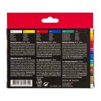 Amsterdam : Standart Akrilik Boya Seti : General Selection : 6 Renk x 20 ml