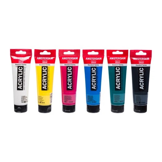 Amsterdam : Standart Akrilik Boya Seti : Clasroom Set : 6 Renk x 120 ml