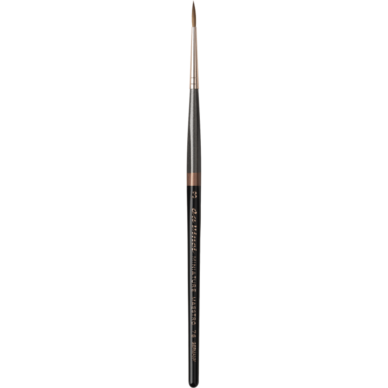 Da Vinci : Miniature Maestro : Kolinsky Yuvarlak Uçlu Sulu Boya Fırçası : Seri 76 : No.3