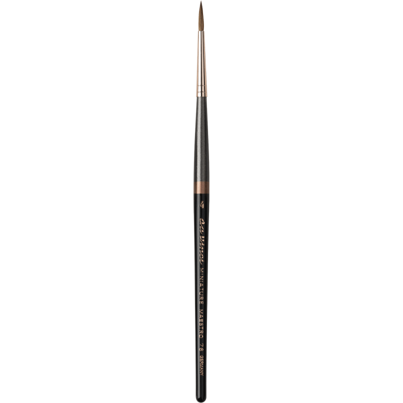 Da Vinci : Miniature Maestro : Kolinsky Yuvarlak Uçlu Sulu Boya Fırçası : Seri 76 : No.4