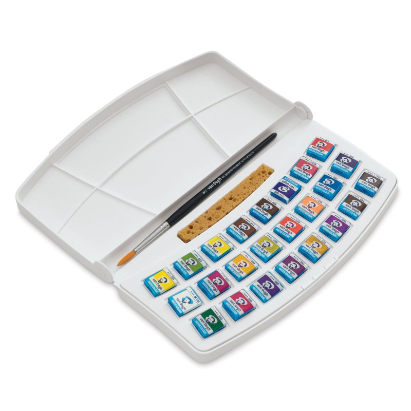 Van Gogh : Yarım Tablet Sulu Boya Seti : Botanical Selection : 24 Renk 