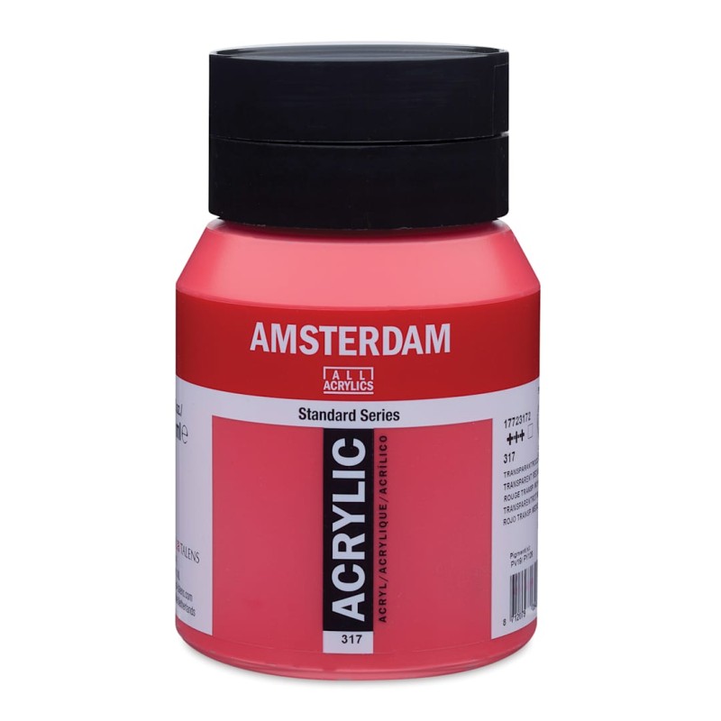 Amsterdam : Standart Akrilik Boya : 500 ml : Transparent Red Medium