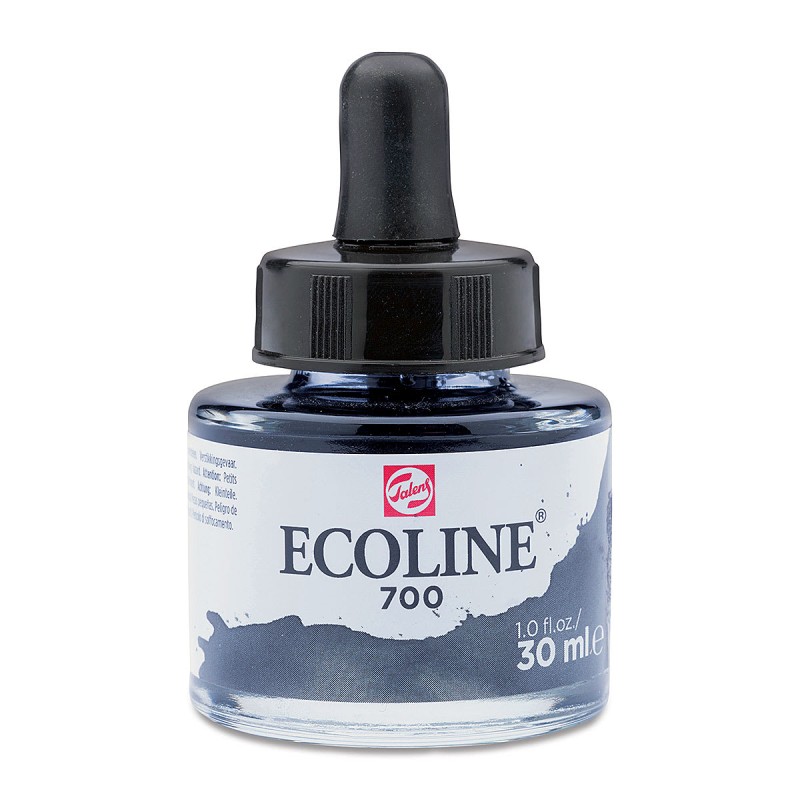 Talens : Ecoline : Sıvı Sulu Boya : 30 ml : Black