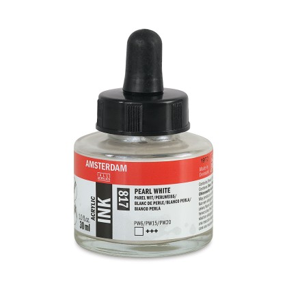Amsterdam : Akrilik Mürekkep : 30 ml : Pearl White
