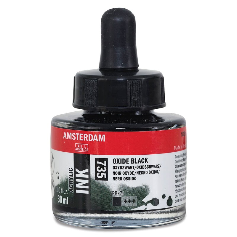 Amsterdam : Akrilik Mürekkep : 30 ml : Oxide Black