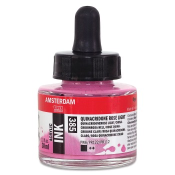 Amsterdam : Akrilik Mürekkep : 30 ml : Quinacridone Rose Light
