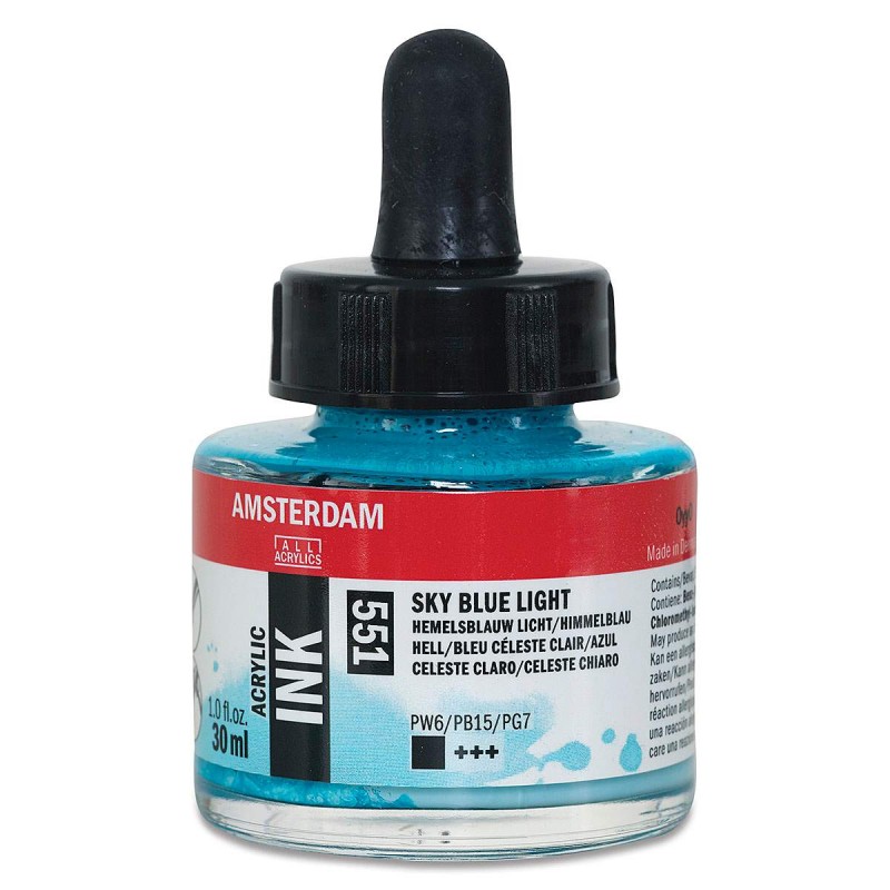 Amsterdam : Akrilik Mürekkep : 30 ml : Sky Blue Light 