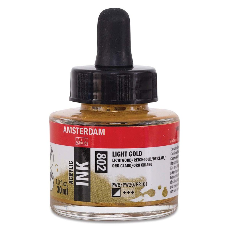 Amsterdam : Akrilik Mürekkep : 30 ml : Light Gold