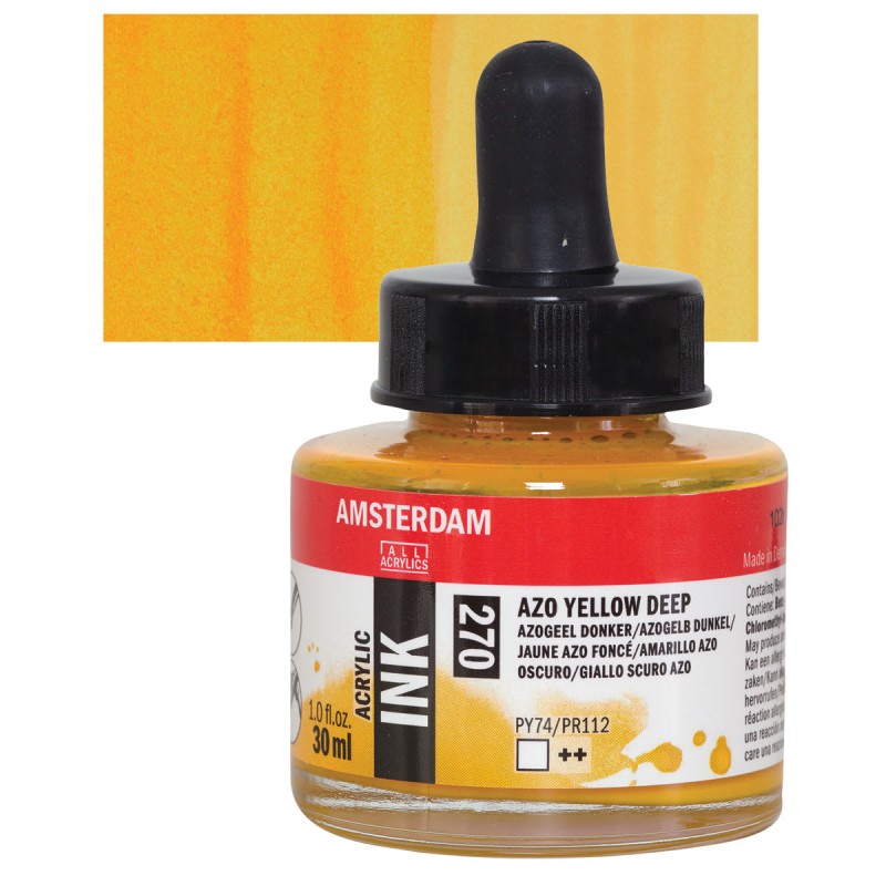 Amsterdam : Akrilik Mürekkep : 30 ml : Azo Yellow Deep