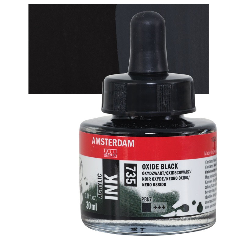 Amsterdam : Akrilik Mürekkep : 30 ml : Oxide Black