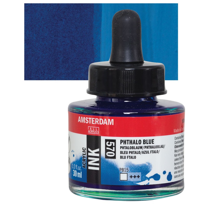Amsterdam : Akrilik Mürekkep : 30 ml : Phthalo Blue