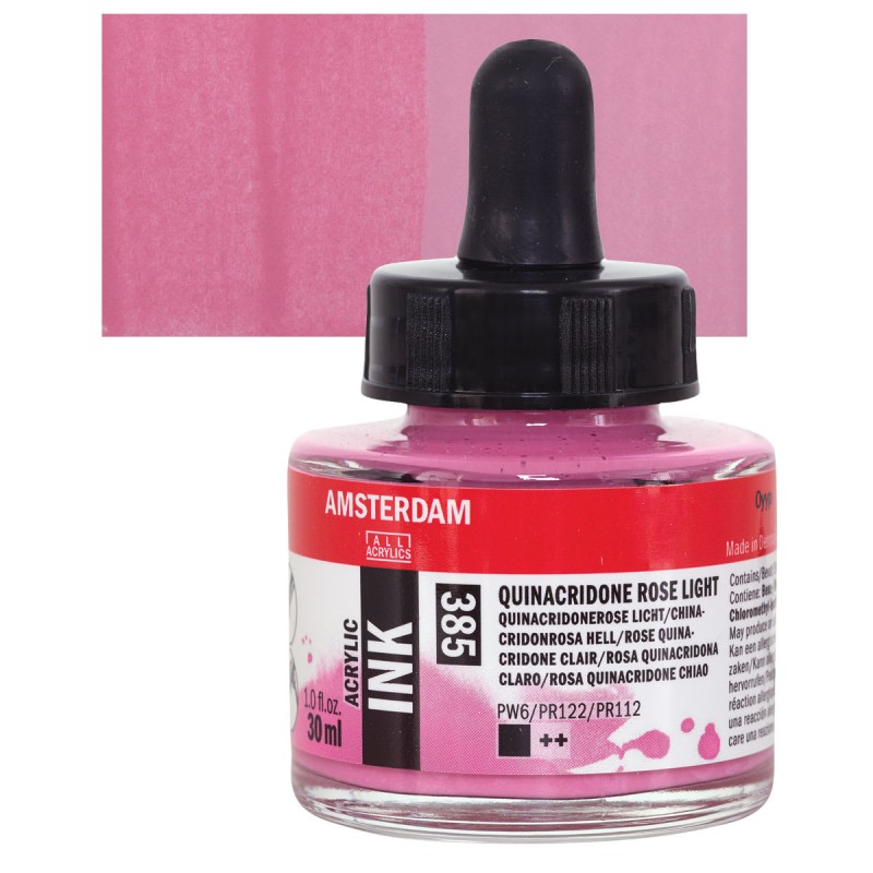 Amsterdam : Akrilik Mürekkep : 30 ml : Quinacridone Rose Light 