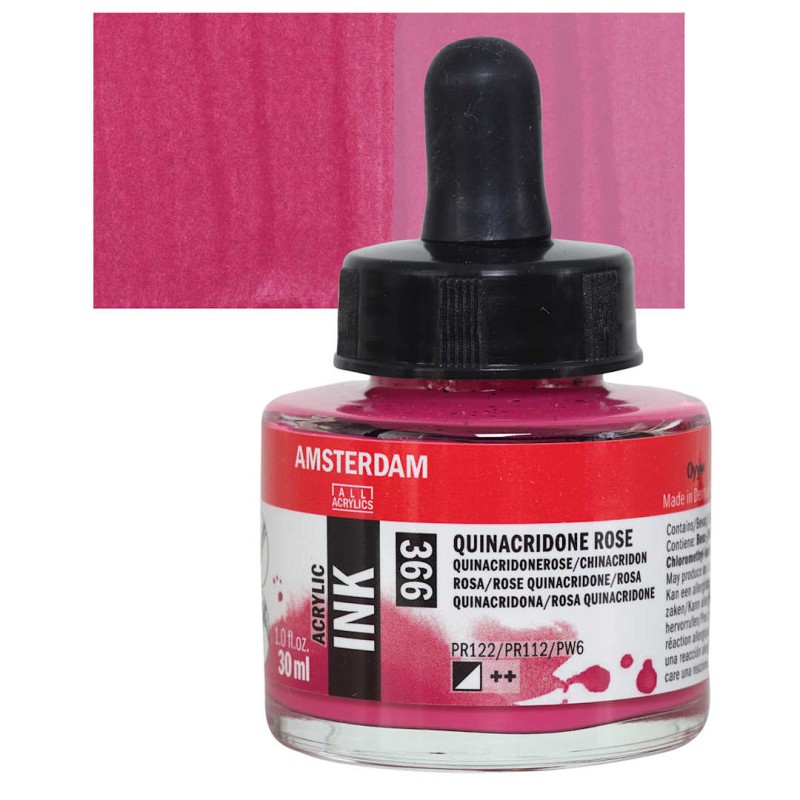 Amsterdam : Akrilik Mürekkep : 30 ml : Quinacridone Rose
