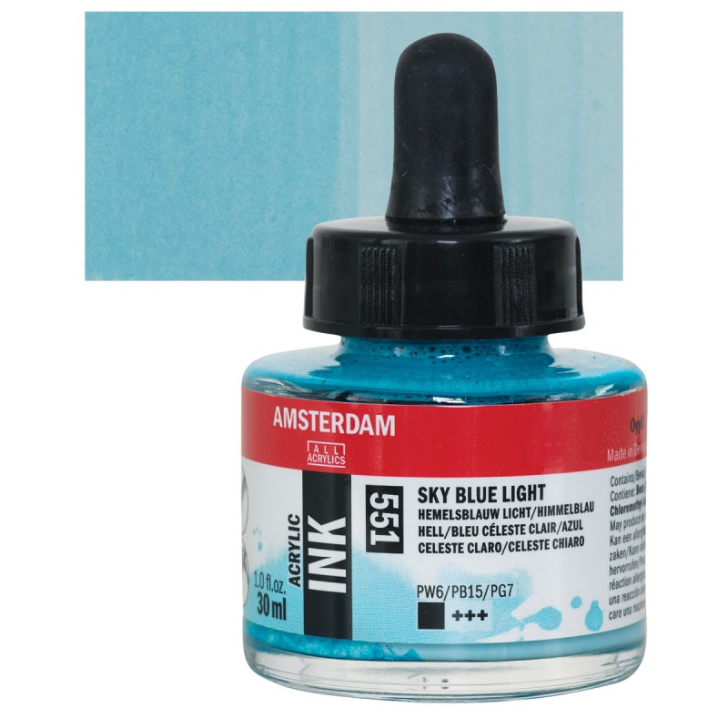 Amsterdam : Akrilik Mürekkep : 30 ml : Sky Blue Light 