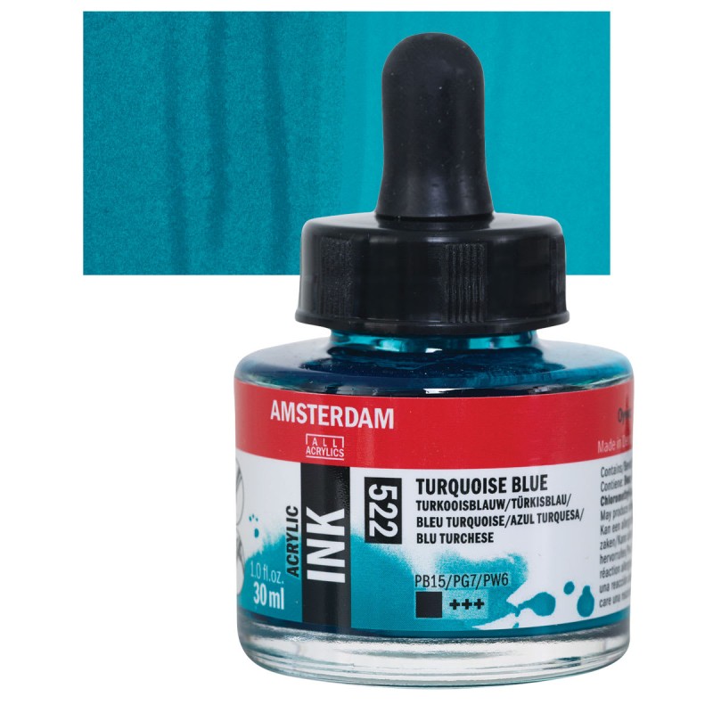 Amsterdam : Akrilik Mürekkep : 30 ml : Turquoise Blue