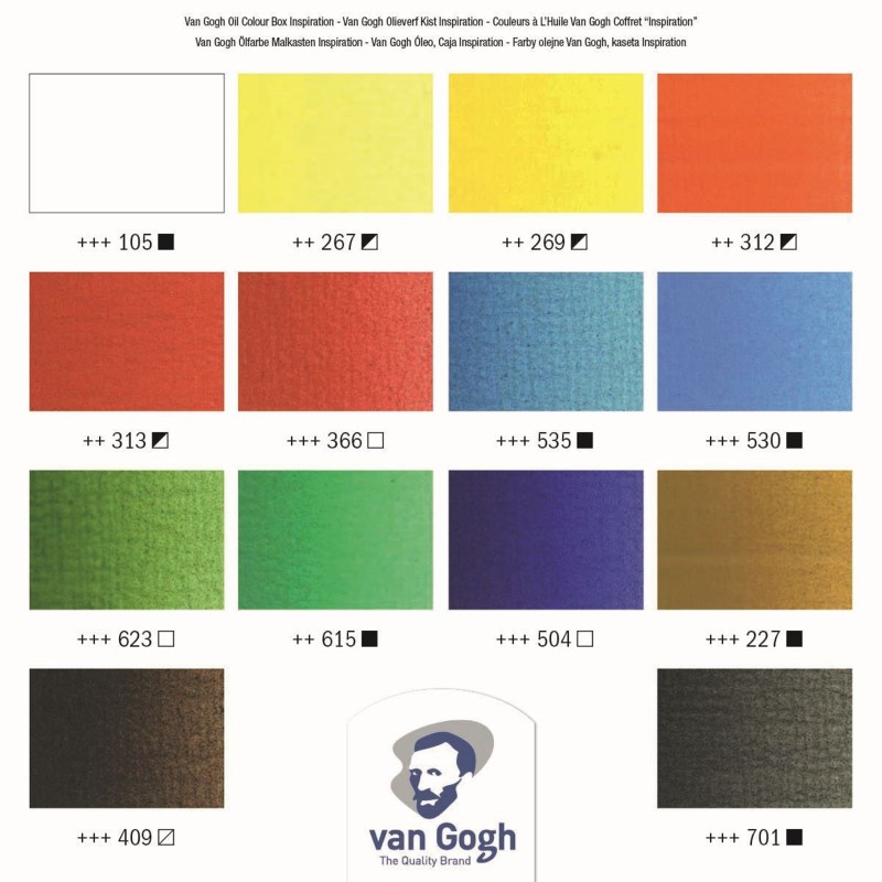 Van Gogh : Yağlı Boya Seti : Inspiration Set : 14 Renk x 40 ml : Ahşap Kutu