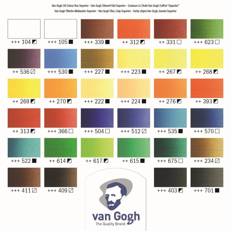 Van Gogh : Yağlı Boya Seti : Superior Set : 32 Renk x 20 ml : Ahşap Kutu