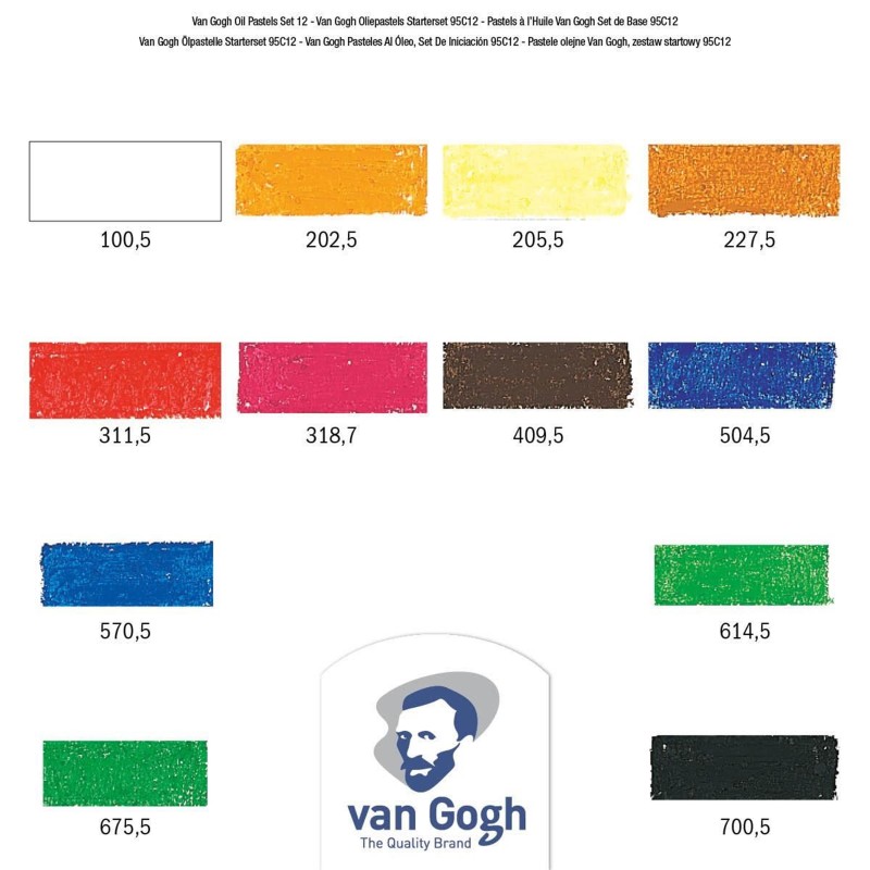 Van Gogh : Yağlı Pastel Boya Seti : Starter Set : 12 Renk