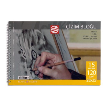 Talens : Çizim Defteri : 25 x 35 : 120 gr : 15 Yaprak
