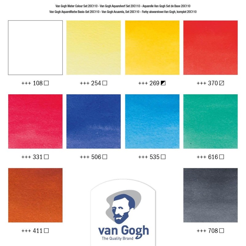 Van Gogh : Tüp Sulu Boya Seti : 10 Renk x10 ml