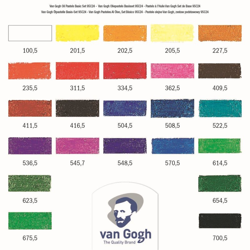 Van Gogh : Yağlı Pastel Boya Seti : Basic Set : 24 Renk