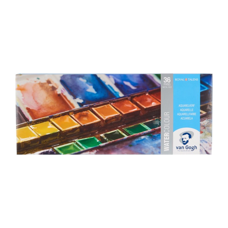 Van Gogh : Yarım Tablet Sulu Boya Seti : 36 Renk (Metal Kutu)